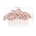 thumbnail image 3 of Miangastore Coiffe de Mariée Lot de 1 Or Rose Perle Dorée Strass pour Occasions Formelles, 3 of 8