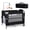 Black, variant on 4 in 1 Pack and Play Bassinet, Easy Folding Travel Crib with Music Mobile for Infant Toddlers