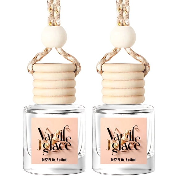 Osmore Car Air Freshener Hanging, Vanilla Ice Cream Long Lasting Essential Oils 2-Pack