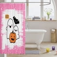 thumbnail image 3 of Manfei Cute Ghost Pattern Shower Curtain 72Wx78L,Happy Halloween Themed Bath Curtain, 3 of 5