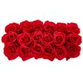 thumbnail image 3 of Docena De Rosas De Seda Casi Naturales En Macetero Rectangular De Cerámica, 3 of 5