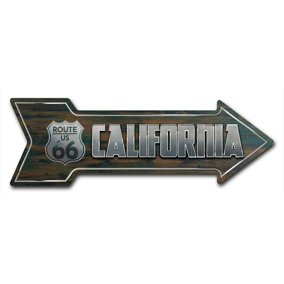 SignMission 12 x 36 in. Indoor & Outdoor Decor Direction Sticker Vinyl Wall Decals - California 66 - 24 in.
