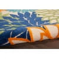 Nourison Aloha Indoor/Outdoor Multicolor 5'3" x 7'5" Area Rug, (5' x 8')