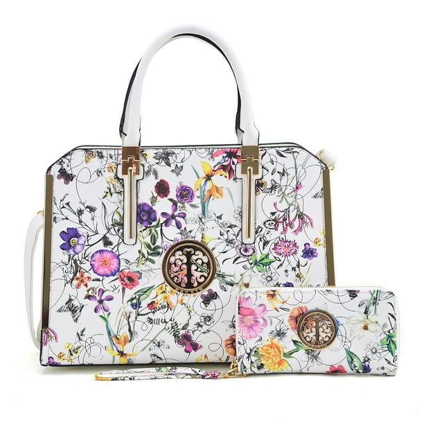 Dasein Stripe/Floral Handbags Tote Bag Satchel Handbag Shoulder Bags ...
