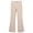 Beige, variant on Girls Solid Pants School Uniform Casual Fall Winter Elastic Waist Flared Leg Bottom