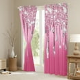 thumbnail image 3 of Castle Fairy Bling Crystal Curtains Pack Of 2 (42X84 Each) for Teens Women Men,Abstract Gradient Curtains Blackout,Ombre Bling Glitter Bedroom Curtains,Luxury Bedroom Decor, 3 of 6