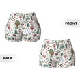thumbnail image 4 of KLL Frog and Forest Plants Pattern Workout Shorts for Women Scrunch Short Gym Yoga Running Sport Active Exercise Fitness Shorts, 4 of 8
