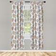 thumbnail image 2 of Ambesonne Holiday Vibes Curtains, Cartoon Balloon Ride, Pair of 28"x84", Soft Blue Pale Ceil Blue, 2 of 3