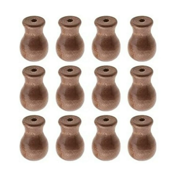 Wood Cord Tassels Pendants 12 Pieces Window Shade Blind Wood Cord Knobs Pull End