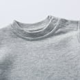 thumbnail image 3 of Zshosam Toddler Baby Boy Girl Long Sleeve Crewneck Pullover Sweatshirt Sweater Outfits Solid Color Casual Clothes(Grey,0-3 Months), 3 of 6