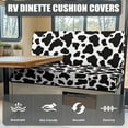 thumbnail image 4 of XYZCANDO Cow Print RV Dinette Cushions Camper Accessories Universal Slip Covers for Loveseat Stretchable Couch Cushion Covers Comfortable Furniture Covers for Sofa and Loveseat, 4 of 7