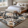 thumbnail image 4 of 5'x8' Area Rugs, Grey Orange Boho Indoor Outdoor Area Rug for Living Room Bedroom, Southwestern Ethnic Retro Geometric Washable Bathroom Rugs Kitchen Floor Carpet Mats Home Decor Aesthetic, 4 of 8
