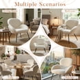 thumbnail image 4 of Modern Accent Chair, Upholstered Sherpa Reading Armchair Teddy Fabric with Metal legs for Living Room,Bedroom, 4 of 13