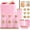 Pink, variant on 32PCS Bathroom Sets with Shower Curtain and Rugs Beige Bathroom Accessories Set Shower Curtain Set 3PCS Lotion Soap Dispenser Bathroom Accessories with Black Bathroom Decor