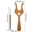 thumbnail image 6 of Dserhfy Wood Knitting Fork with Hook Hand Cut Lucet Cord Braiding Fork DIY Weaving Craft Tool for Crochet Drawstring And Scarves Making, 6 of 7