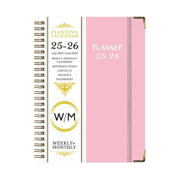 Agenda Planificador A5 Inglés 2025-2026 | Calendario con Páginas Separadoras | Cuaderno Encuadernado en Espiral con Divisores y Bolsillo Interior | Organizador Mensual para Estudiantes
