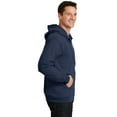 thumbnail image 3 of Port & Company Essential Fleece Full Zip Hooded Sweatshirt-L (Navy), 3 of 6