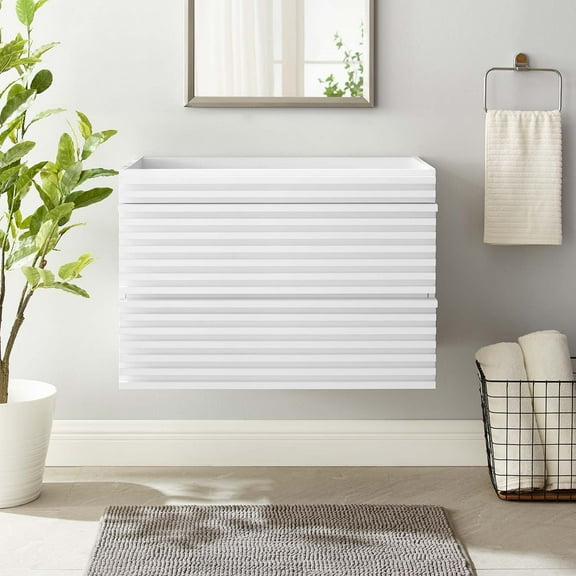 Modway Render Modern Bathroom Vanity, MDF White, 30" W