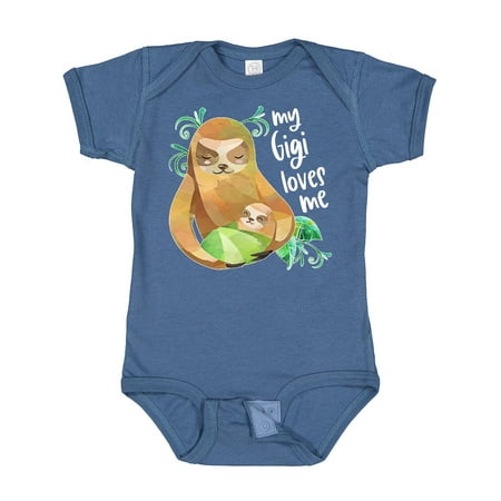 

Inktastic My Gigi Loves Me Cute Sloth and Baby Gift Baby Boy or Baby Girl Bodysuit