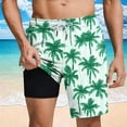 thumbnail image 2 of VBTAPA Mens Hawaii Swim Trunks Lightweight Drawstring Beach Shorts Tropical Summer Board Shorts with Mesh Lining 90% off Clearance Sale Green L, 2 of 7