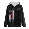 thumbnail image 4 of Enhedi Womens Hoodies Women's American Flag Print Sweatshirt Soft and Skin Friendly Comfortable Fabric. Black, 4 of 4