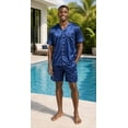 thumbnail image 2 of Up2date Fashion Men Satin Silk Pajamas Sets Short Sleeve Sleepwear Button-Down PJs Sets Two-Pieces Loungewear with Pockets, 2 of 7