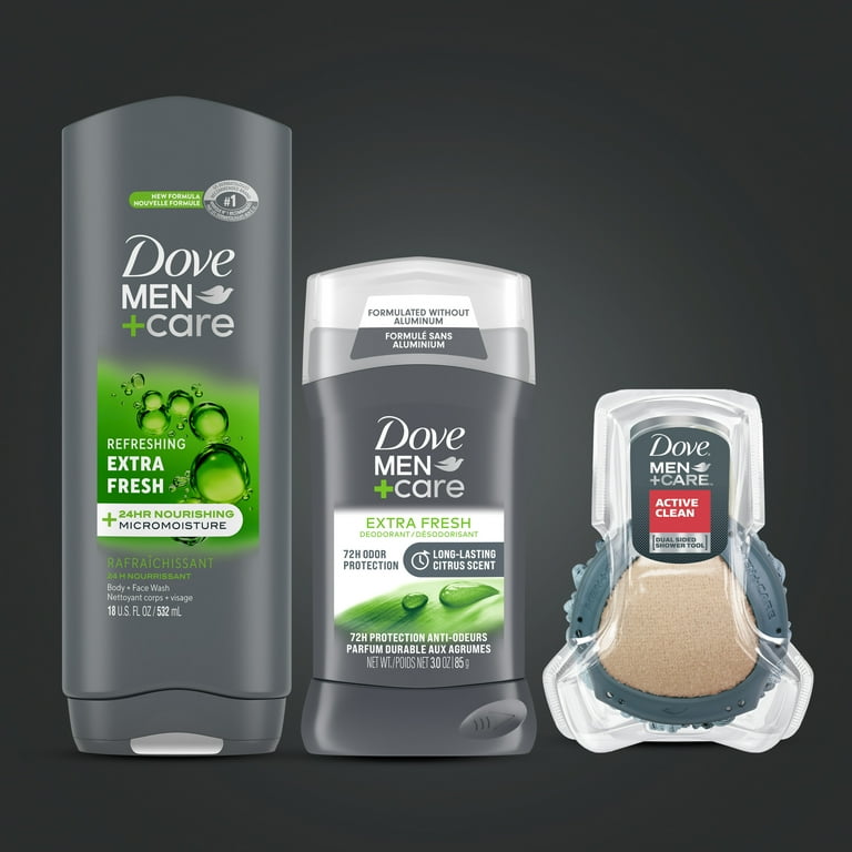 Dove Men+Care Extra Fresh Gift Set for Men, Face & Body Wash