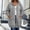 Gray women's hooded shacket a1, variant on Women's Plus Size Solid Hooded Shacket Fall Winter Zip Front Casual Outwear Long Sleeve Cozy Jacket With Pockets Outerwear Coat, Black L