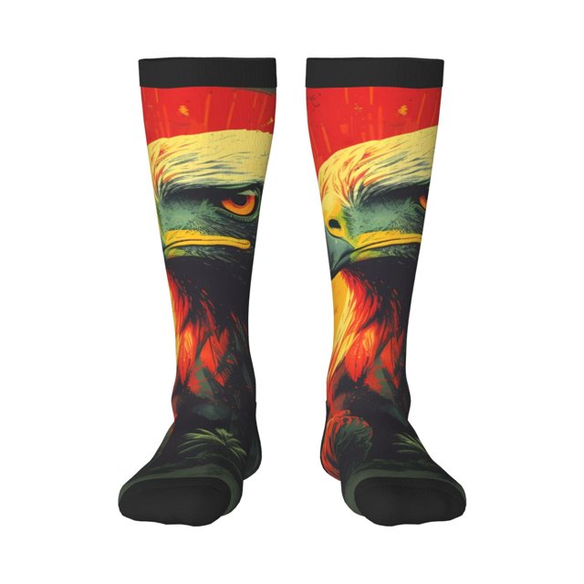 Balery Hawaiian Style Bald Eagle Calcetines novedosos Calcetines deportivos Calcetines hasta la rodilla Calcetines de algodón Calcetines originales y geniales
