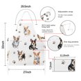 thumbnail image 7 of Cartoon Corgi Dog and Footprints Apron-Garden Aprons for Women with Pockets-Cotton Linen Waterproof Kitchen Cooking Gardening Aprons Adjustable for Kitchen,Cooking,BBQ and Salon 33x27 Inch, 7 of 7