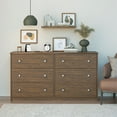 thumbnail image 5 of Home Square Emery 2-Piece Dresser Set, Walnut, 5 Drawer Dresser, 6 Drawer Dresser, 5 of 18