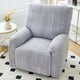 thumbnail image 1 of Nvzi Funda de sofá elástica de jacquard gris, funda de sofá reclinable de 2 plazas para sala de estar, fácil de instalar, lavable, protector de sofá, 1 of 4