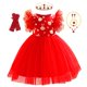 thumbnail image 2 of Vestidos de fiesta de boda para niños niñas Tutu tul princesa vestido volantes conejo bordado elegante niños cumpleaños noche Dress4T (Etiqueta 110) Gao Jinjia LED, 2 of 2