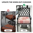 thumbnail image 5 of Outdoor Patio Cushion Covers 4 Pack Pink Red Coral Patio Chair Cushion Covers with Ties and Zipper Ocean Marine Life Waterproof Outdoor Seat Cushion Covers for Patio Furniture 24"x24", 5 of 9