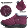 thumbnail image 4 of Womens Waterproof Outdoor Booties  Winter Snow Boots Fur Lined Warm Ankle Boots Slip On Waterproof Outdoor Booties Comfortable Shoes for Women, 4 of 5