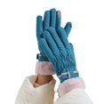 thumbnail image 5 of Guantes cálidos de invierno para mujer con boca esponjosa, guantes de pantalla táctil para conducir, ciclismo y deportes, 5 of 5