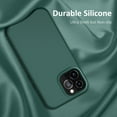 thumbnail image 4 of MCUCA iPhone 12 Case / iPhone 12 Pro Case, Silicone Full Body Protection Ultra Slim Soft Touch Microfiber Lining Shockproof Phone Case, 6.1 inch (Pine Green), 4 of 7