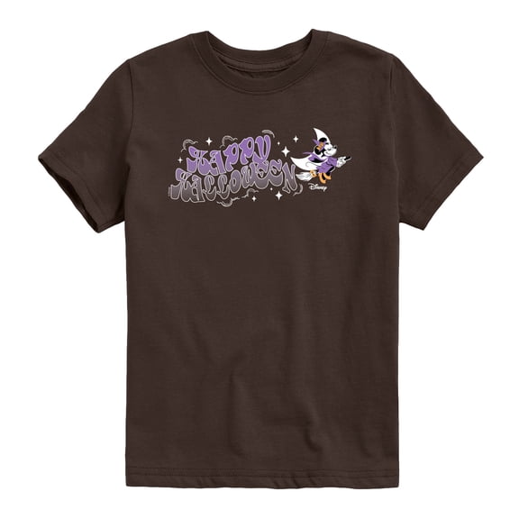 Disney - Witch Minnie Happy Halloween - Youth Boys Short Sleeve Graphic T-Shirt