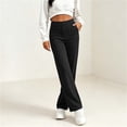 thumbnail image 4 of ClodeEU Women's High Waist Straight Leg Pants, Solid Color Casual Pant for Daily Streetwear ,Women's Plus S, 4 of 7