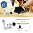 thumbnail image 2 of JTNero 78Pcs Pocket Hole Jig Kit Aluminum Alloy Pocket Screw Jig Drill Guide Durable Woodworking Dowel Jig Kit for Carpentry Drilling, 2 of 7