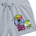 thumbnail image 2 of Invader Zim Gir & Zim Women's Gray Heather Lounge Shorts - Large, 2 of 2