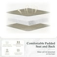 thumbnail image 3 of Sophia & William Outdoor Patio Dining Swivel Padded Textilene Chairs Set of 4, Ash Brown, 3 of 7