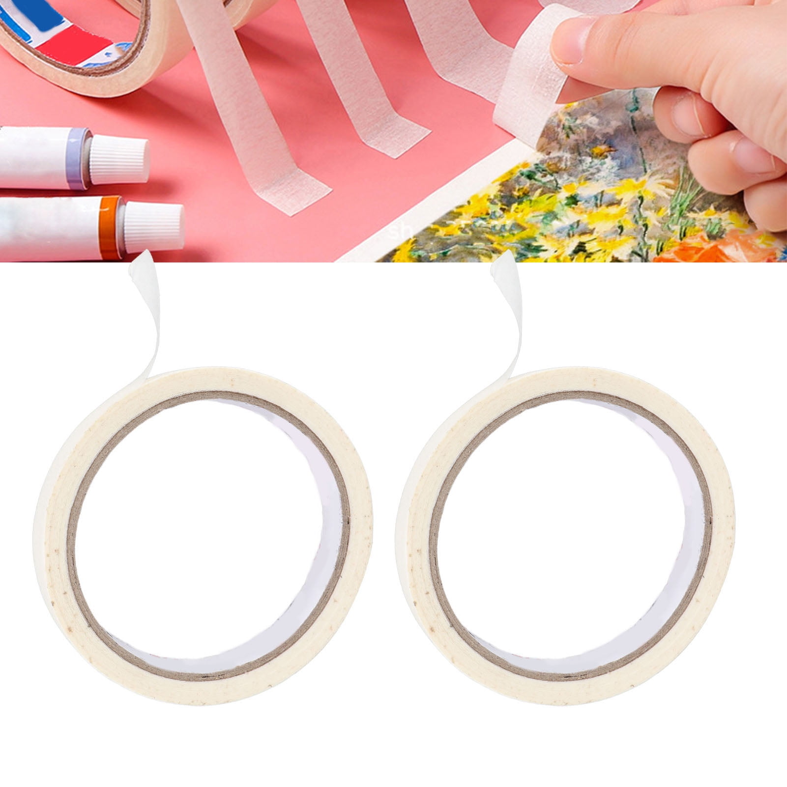 White Masking Tape, Easy Tear White Painters Tape 10 Rolls For DIY For