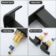 thumbnail image 4 of Waterfall Bathroom Faucet - Widespread 8 Inch Bathroom Sink Faucet, 2-Handles 3 Hole, Modern Vanity Faucet with Water Supply Lines, Matte Black Gagalife, 4 of 10