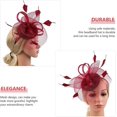 thumbnail image 2 of White Fascinator Fashion Headbands Fascinators Hat Flower Mesh Ribbons, 2 of 5