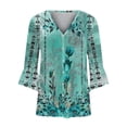 thumbnail image 5 of jjayotai Cardigan for Women, 3/4 Sleeve Kimono 2024 Retro Print Open Front Cardigans Lightweight Boho Tunic Tops Jackets, 5 of 5