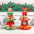 thumbnail image 2 of 3 Tier Cupcake Stand, Christmas Cupcake Tower Stand, Premium Cupcake Holder for Christmas Birthday, Pastry, Cady, Weddings, Parties,  Green, 2 of 6