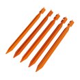 thumbnail image 1 of 5 Piezas Para Acampar Al Aire Libre Toldo Jardinería Tri-cono Carpa De Aluminio De 7 '' Estacas Clavijas Clavos De A Tierra naranja Soledad Tent Stakes, 1 of 5