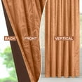 thumbnail image 7 of Lapalife 2 Panels Blackout Velvet Curtains, Scroll Floral Pattern Rod Pocket Thermal Insulated Velvet Curtain Drapes for Living Room, 52"x 108", Orange, 7 of 7