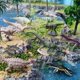 thumbnail image 4 of Gufoponas Juego de juguetes de dinosaurio pequeño realista de 4 pulgadas, 12 piezas de adornos para cupcakes de fiesta de dinosaurio, figuras de dinosaurios de 4 pulgadas para niñas, niños, niños pequ, 4 of 5